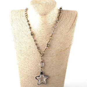 Zara Ice Star Tribal Sweater Chain Crystal Vintage Necklace or Earrings